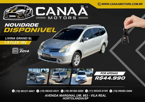 NISSAN GRAND LIVINA 1.8 SL 16V FLEX 4P AUTOMÁTICO